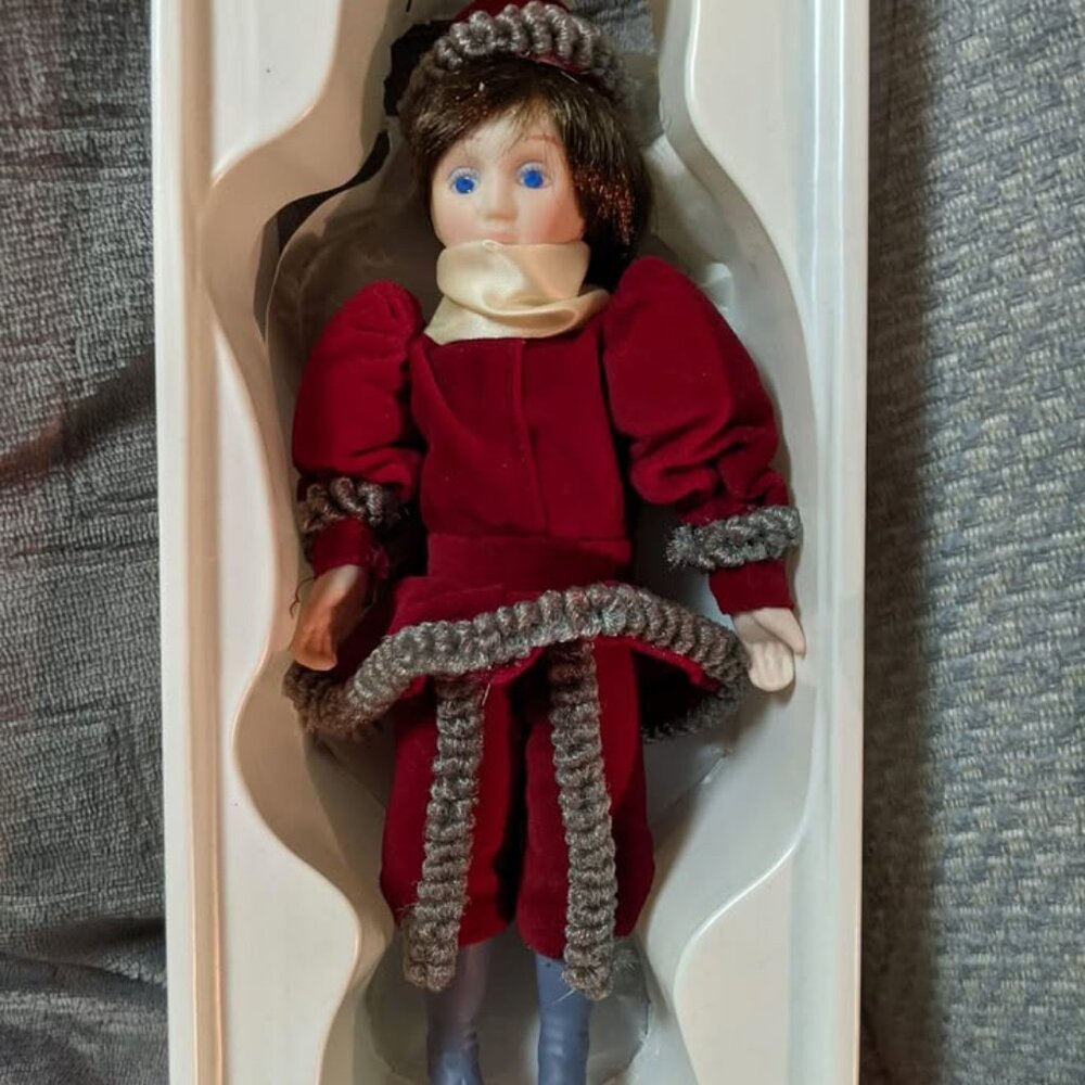 Santa's World Vintage Ornament Porcelain 8 inches tall. Kurt S Adler Inc. NY.